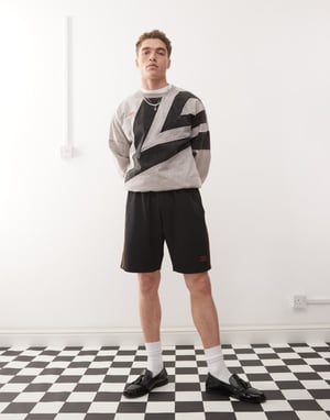 Umbro panelerade meshshorts i svart