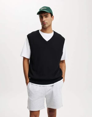 Cotton On bomull everyday fleece shorts i grå melange