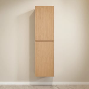 Mirlux Badkamermeubelset avello 80cm licht eiken wastafel wit