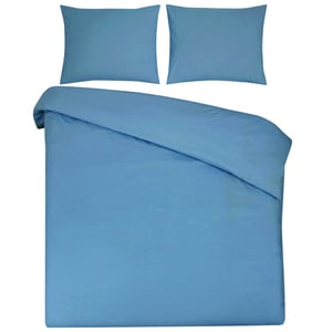 DoubleDry Dekbedovertrek 100% natuurlijk katoen lits jumeaux 240x200/220 cm +