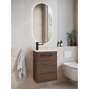 Badplaats Toiletmeubel florence 40 x 22 cm – bruin – fonteinmeubel met