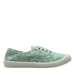 Penguin Anita Canvas Women's Sage Floral Pumps