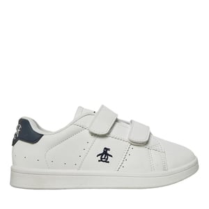 Penguin Junior Marble White/Navy Trainers