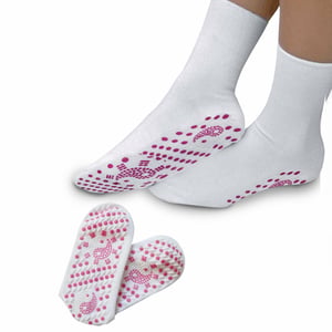 Envie Tourmaline Magnetic Health Socks White Wellness Therapy Comfort Pair Care