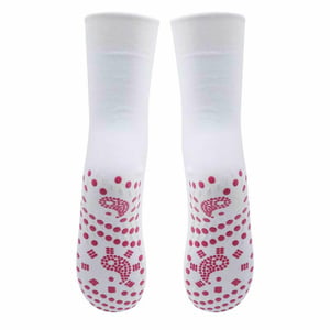 Envie Tourmaline Magnetic Health Socks White Wellness Therapy Comfort Pair Care
