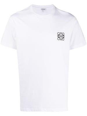 Anagram Embroidered Logo T-Shirt in White