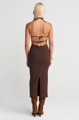 Halternekk Bodycon Midi-jurk