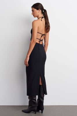 Halternekk Bodycon Midi-jurk