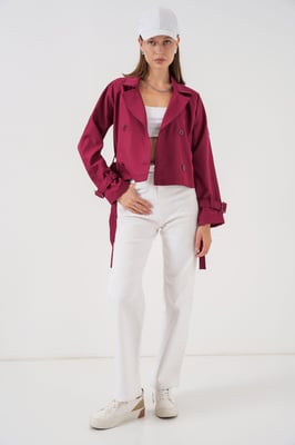 Korte Bouwde Trenchcoat