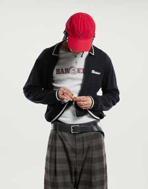 Dickies lewistown striped knitted cardigan in black