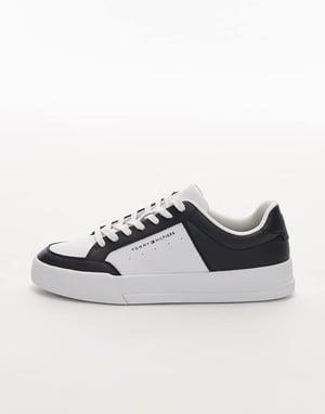 Tommy Hilfiger court trainers in white and navy