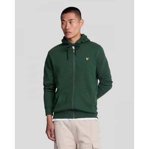 Lyle and Scott Ml420v zip through hoodie dark green w486 sweater