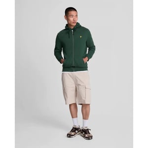 Lyle and Scott Ml420v zip through hoodie dark green w486 sweater