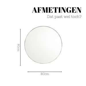House Vitamin Mirror- round wall mirror Ø80 cm – taupe metal frame