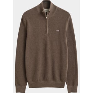Gant Half zip katoenen textured sweater met 8030292/294