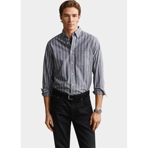 Gant Overhemd heren mélange poplin overhemd met st 3262005/901