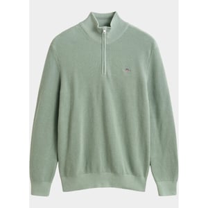 Gant Half zip katoenen textured sweater met 8030292/308