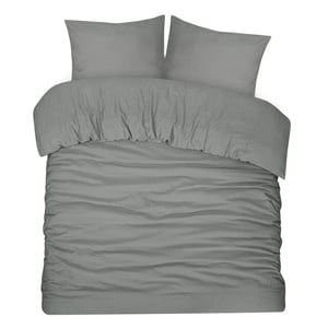 DoubleDry Dekbedovertrek seersucker 100% katoen lits jumeaux 240x200/220 cm
