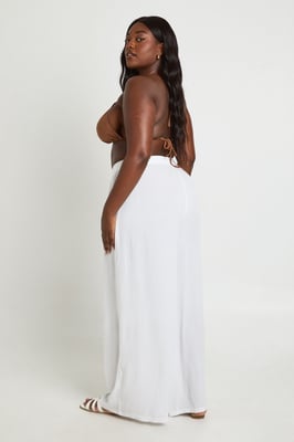 Plus Essentials Oversized Linen Look Trousers
