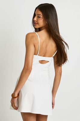 Bengaline Strappy Cupped Skater Dress