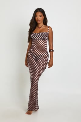 Beachwear Essentials Polka Dot Maxi Dress