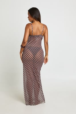 Beachwear Essentials Polka Dot Maxi Dress