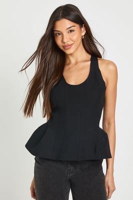 Peplum Structure Corset Top
