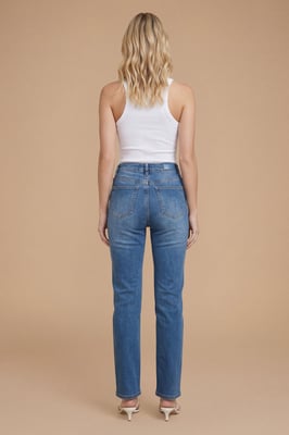 High Rise Straight Leg Jean