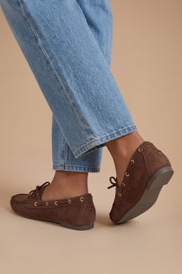 Lori Faux Suede Boat Shoes