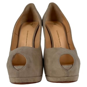 Giuseppe Zanotti Sharon Platform Pumps in Beige Suede