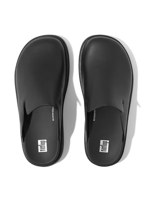 Womens All Black Gen Ff Leather Mule