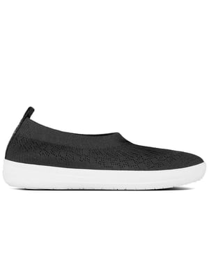 Womens Black Uberknit Slip On Ballerina Pump
