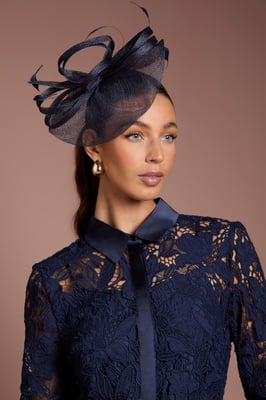 Loop And Feather Detail Fascinator