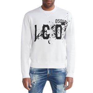 Dsquared2 Icon Splash Cool Fit Rund Hals Vit Tröja