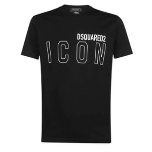 Dsquared2 Icon Outline Logo Svart T-shirt