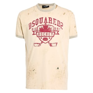 Dsquared2 Hockey Design Champagnefärgad T-shirt