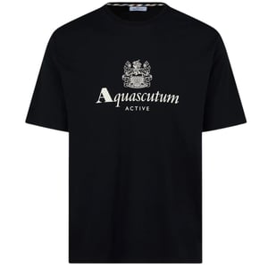 Aquascutum Active Big Logo T-shirt Black