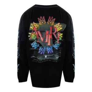 Amiri Stacked Circle Logo Black Long Sleeve T-shirt