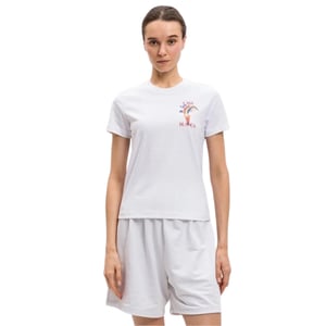 Casablanca Mönstrad Vit T-shirt Med Naturmotiv Och Lärare