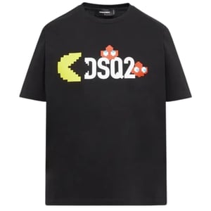 Dsquared2 Pac Man Dsq2 Logo Black T-shirt