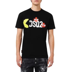 Dsquared2 Pac Man Dsq2 Logo Black T-shirt