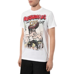 Dsquared2 Cigarette Fit The Cool Guy Print White T-shirt