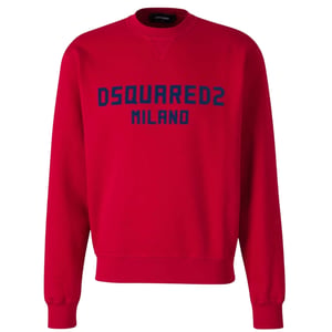Dsquared2 Cool Fit Milano Trui Met Ronde Hals, Rood