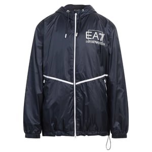 Ea7 Navy Blue Hooded Jacket