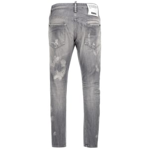 Dsquared2 Sexy Twist Jeans Worn Faded Style Grey Jeans