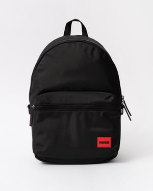 Logo Detail Backpack in Black