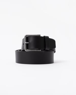 Logo Detail Belt in Black