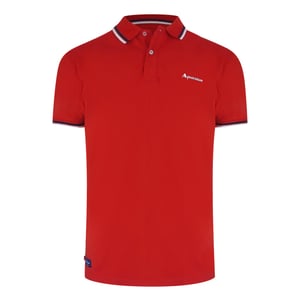 Aquascutum Active Cotton Stripes Polo Dry-fit Red Red Polo Shirt