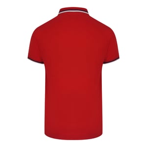 Aquascutum Active Cotton Stripes Polo Dry-fit Red Red Polo Shirt
