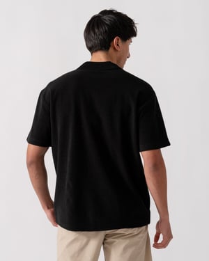Doubletowel Polo Shirt in Black